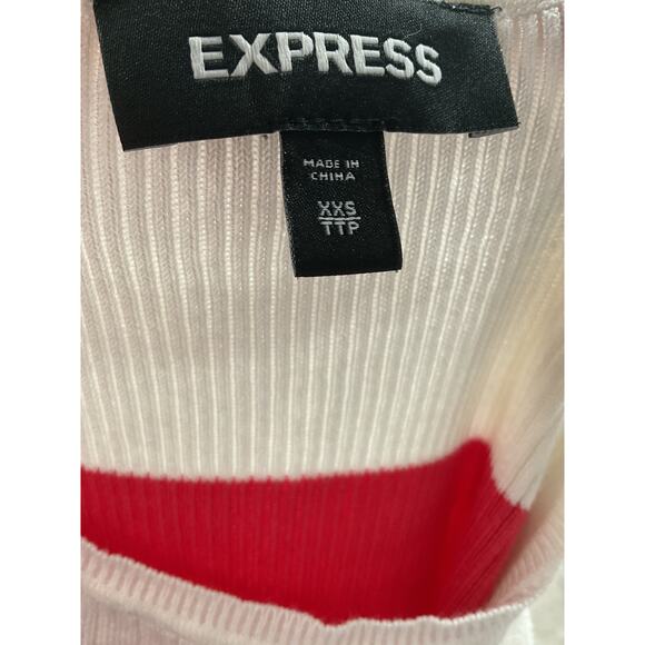 Express Brown Striped Blouse in XXS - Picture 3 of 4